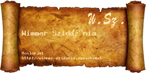 Wimmer Szidónia névjegykártya